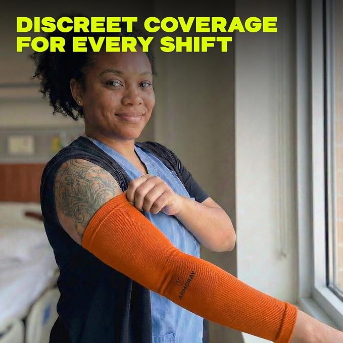 ARMORAY Arm Sleeves for Men and Women - UV Sun Protection Cooling Compression - Tattoo Cover Up Sleeve for Daily Wear & Work