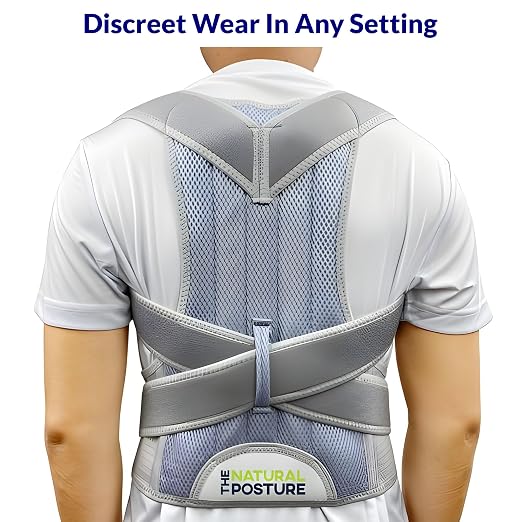 Posture Corrector for Men and Women - Lumbar Back Brace and Shoulder Straightener - Helps Provide Lower Back Support and Relief - Adjustable, Comfortable and Easy to Wear