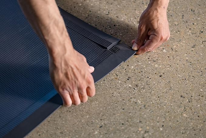 Baselayer Interlocking Floor Tile Trim Pieces - Beveled Edges and Corners - Durable ½ in TPE (Rubber Like, NOT Foam, no Odor) - 10 Edges and 4 Corners - Made in USA
