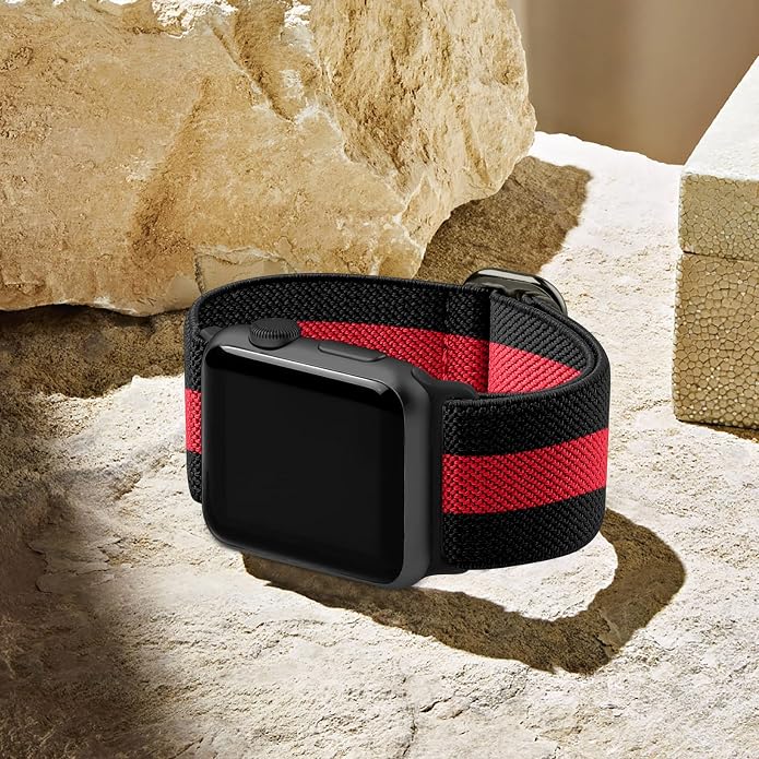 Lerobo Braided Band Compatible with Apple Watch Series 11 10 9 8 7 46mm 45mm 41mm Ultra SE 3 2 1 49mm Series 6 5 4 3 44mm 40mm 38mm 42mm Men iWatch Bands Women Stretchy Nylon Solo Loop Sport Strap