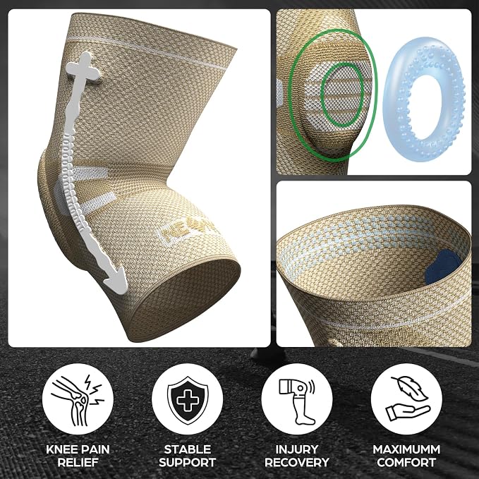 NEENCA Professional Knee Brace, Medical Knee Support for Women & Men Relief | Upgraded Version, Patented Patella Gel Pad & Side Stabilizers, For Knee Pain, Swelling, ACL,PCL, Circulation, Sports, Workout