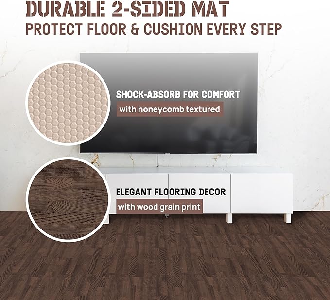 Yes4All EVA Interlocking Mats, Puzzle Floor Tiles, Foam Floor Padding with Border for Furniture, Home Space, Living Room, Garage 11,22,32 SQFT