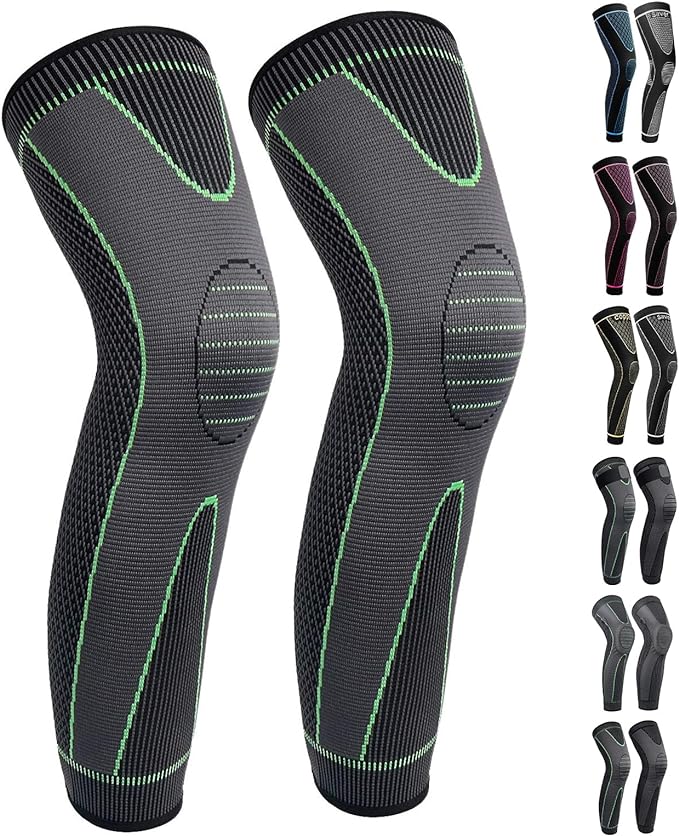 SKDK Full Leg Sleeves Long Compression Leg Sleeve Knee Sleeves Protect Leg, for Man Women Basketball, Arthritis Cycling Sport