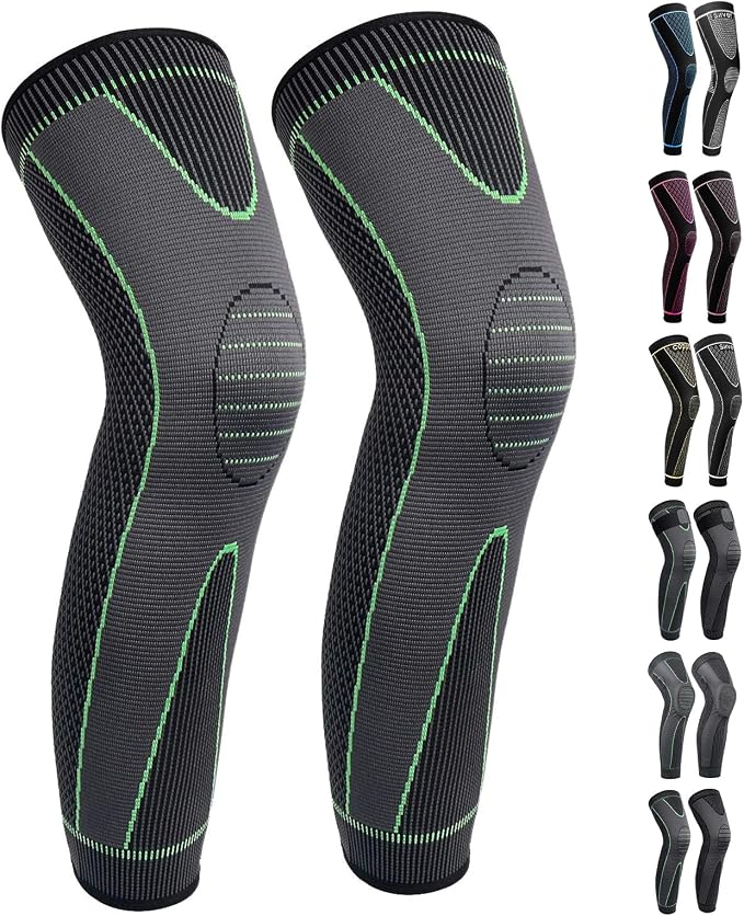 SKDK Full Leg Sleeves Long Compression Leg Sleeve Knee Sleeves Protect Leg, for Man Women Basketball, Arthritis Cycling Sport