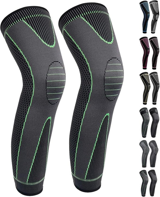 SKDK Full Leg Sleeves Long Compression Leg Sleeve Knee Sleeves Protect Leg, for Man Women Basketball, Arthritis Cycling Sport