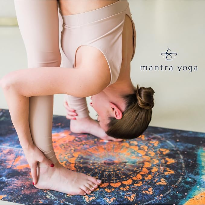 Mantra Yoga Travel PRO 1.5mm with Knee Pad - Foldable Fitness & Exercise Mat with Bag | Lightweight, Compact & Eco-Friendly | Non-Slip & Washable | For All Types of Yoga | 72" L x 24" W | 2.6 lbs