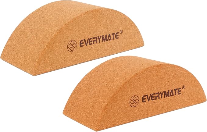 Cork Balance Board Kit, Foot & Ankle Strengthener with Massage Roller/Ball,Balance Board Half & Half-Moon Ball, for Enhance Mobility & Prevent Falls Improve Foot Function for Home/Office/Gym
