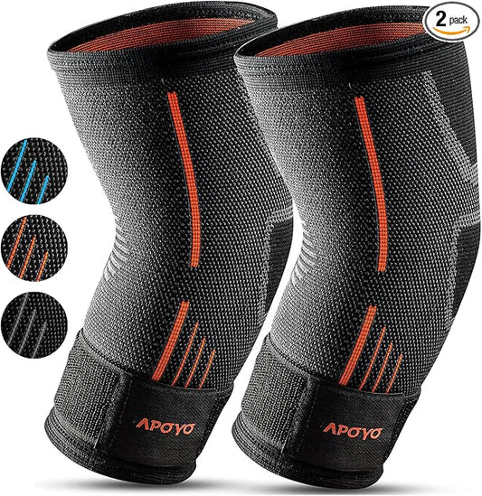 APOYO Tennis Elbow Brace for Women & Men, Workout and Everyday Use (Small) | Elbow Compression Sleeve for Arthritis, Tendonitis, Tennis Elbow & Golfers Elbow, Reduce Joint Pain During Fitness Activity