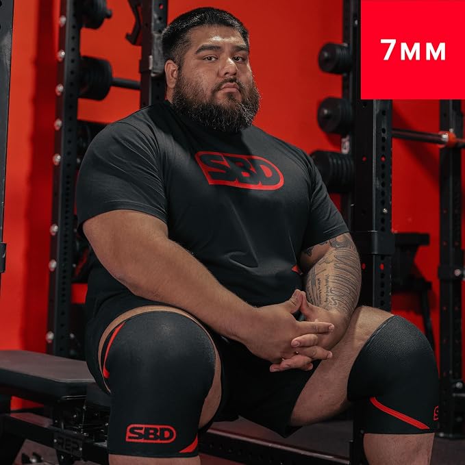 SBD 7mm Powerlifting Knee Sleeves - IPF Approved - Maximum Support | Engineered for unrivaled stability in heavy squats and competition lifts.
