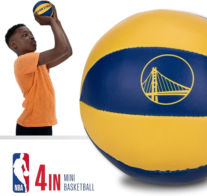 Franklin Sports NBA Toy Basketballs - 2 Pack of Kids Soft Mini Basketballs for Over The Door + Indoor Hoops - NBA Fan Shop
