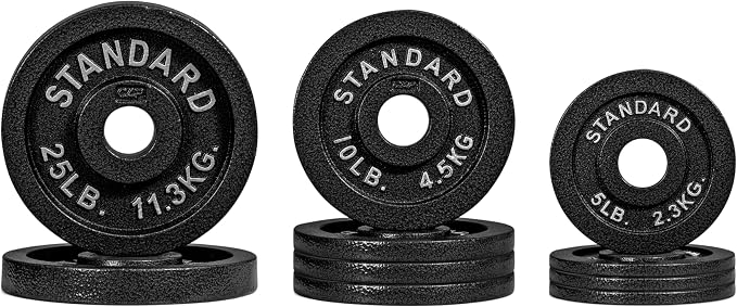 CAP Barbell 2-Inch Olympic Cast Iron Plate Weight Set | 75-285 lbs | Multiple Options