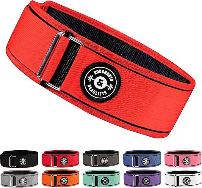 Weight Lifting Belt for Squats, Weightlifting Belt for Deadlifts - 4in Back Support for Bodybuilding | Powerlifting, Locking Metal Buckle, Weight Lifting Belts for Men - Quick Locking