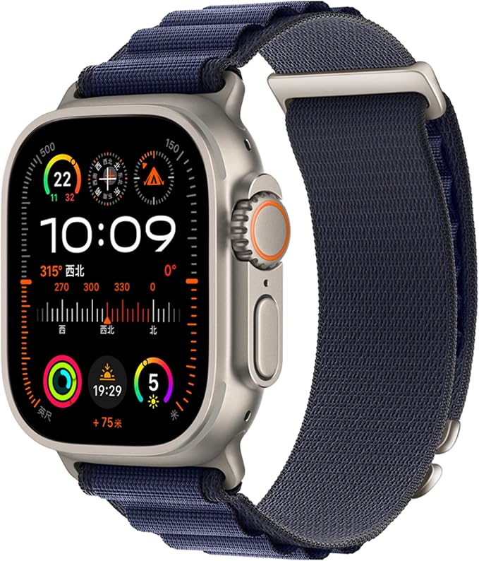 Alpine Nylon Sport Bands Compatible with Apple Watch Ultra Band 49mm 46mm 45mm 44mm 42mm Men Women, Stretch Loop Strap with D-Hook for iWatch Series 10 Ultra SE 9 8 7 6 5 4 3 2 1 (Navy Blue, 38mm/40mm/41mm/42mm(Series 10))