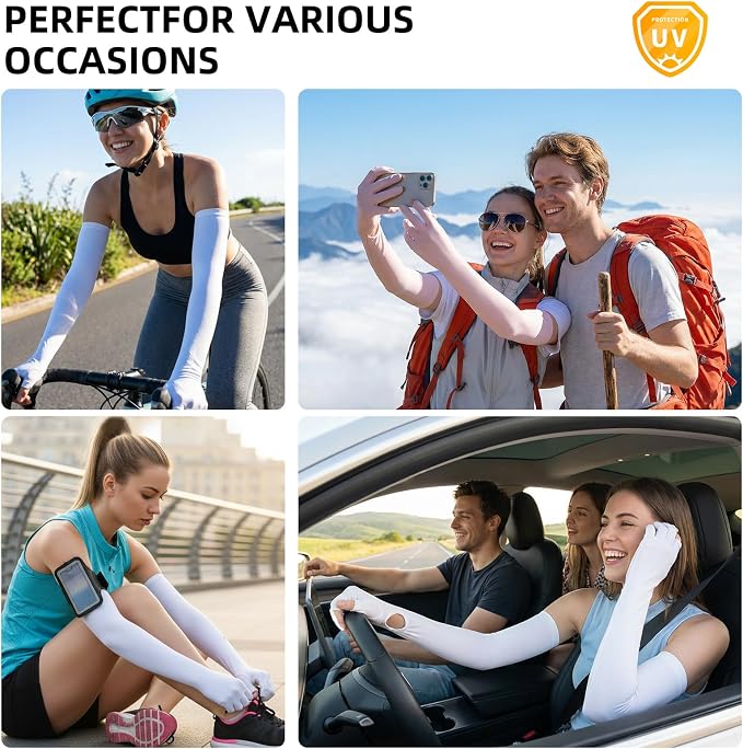 Women Driving Gloves, UV Protection Sun Gloves, Touchscreen Full Finger | UPF 50+ fabric blocks 99% UV rays, protecting hands during driving, cycling, fishing, hiking and outdoor activities