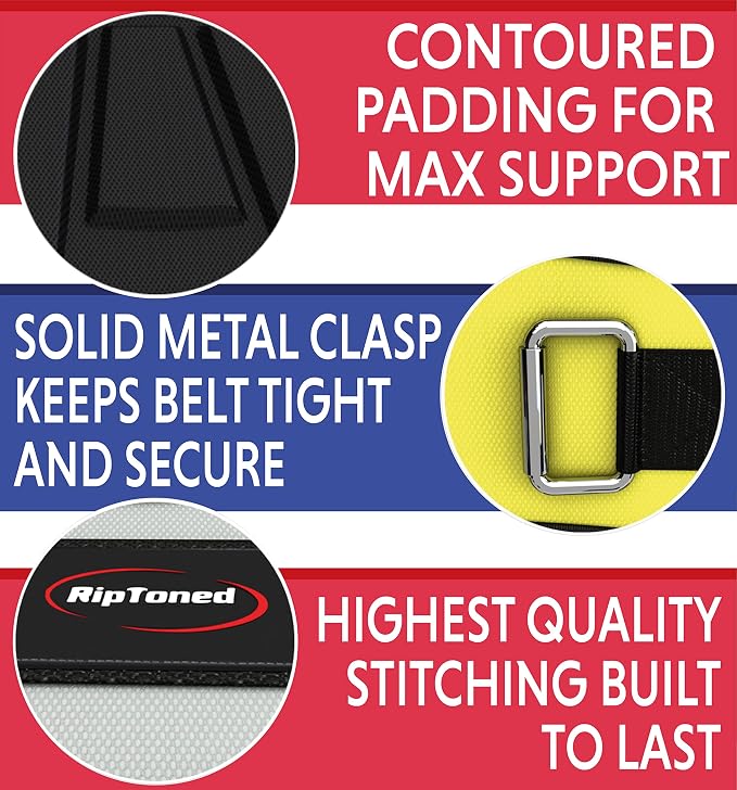 Weight Lifting Belt - Workout Belts for Weightlifting, Powerlifting, Bodybuilding, Strength Training - Back Support for Men & Women - For Squats, Clean, Lunges, Deadlift, Bench Press