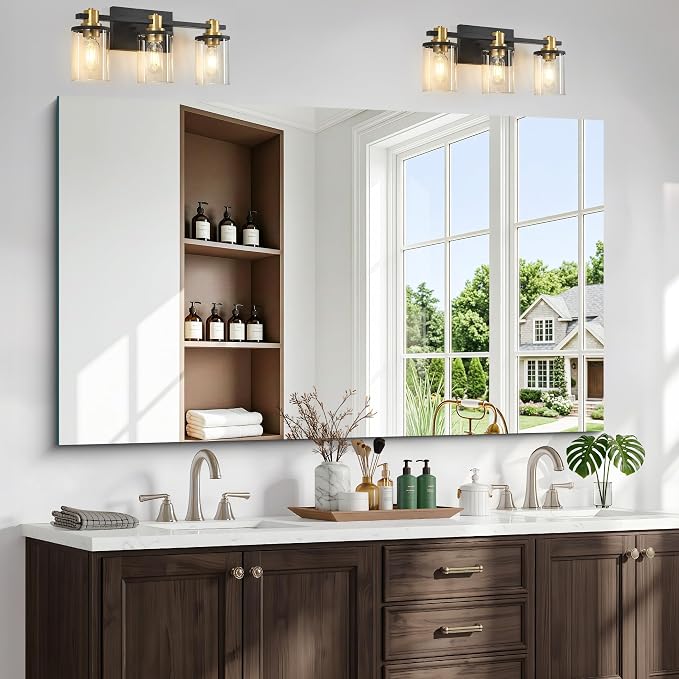 60"x36" Frameless Mirror, Frameless Bathroom Mirror for Over Sink, Large Rectangle Home Gym Mirror for Wall, Upgraded Shatterproof Wall Mount Vanity Mirror for Bedroom, Living Room, Entryway