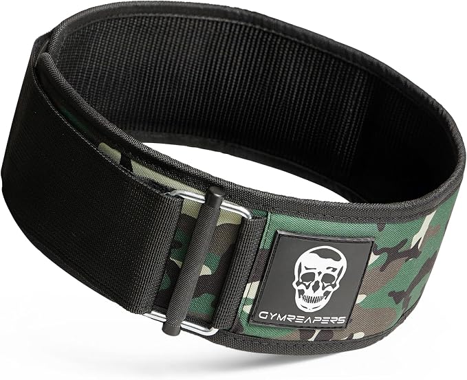 Gymreapers Quick Locking Weight Lifting Belt for Men Gym Belt for Powerlifting Deadlift Belt with 4 Inch Neoprene Metal Buckle Back Support Weightlifting Belt Women