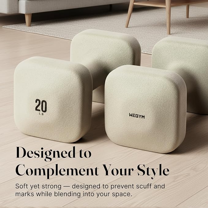 WeGym Square Dumbbells for Home Gym, Hand Weights for Strength Training