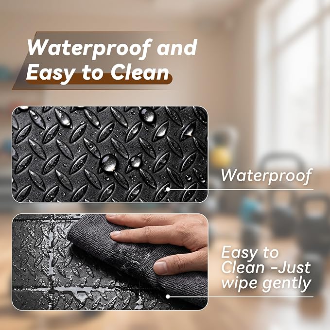Walking Pad Mat for Carpet - 0.25" Thick Foldable Treadmill Mat | Non-Slip High Density for Bike, Elliptical, Home Gym Use