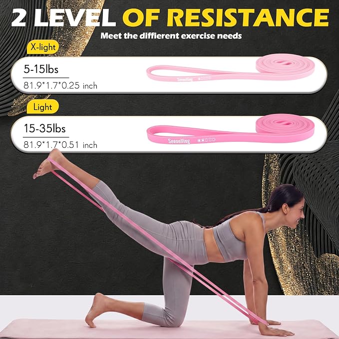 Seenelling 36 Pcs Resistance Bands Bulk Elastic Workout Bands for Home Gym Strength Training Yoga and Physical Exercise Loop for Men and Women