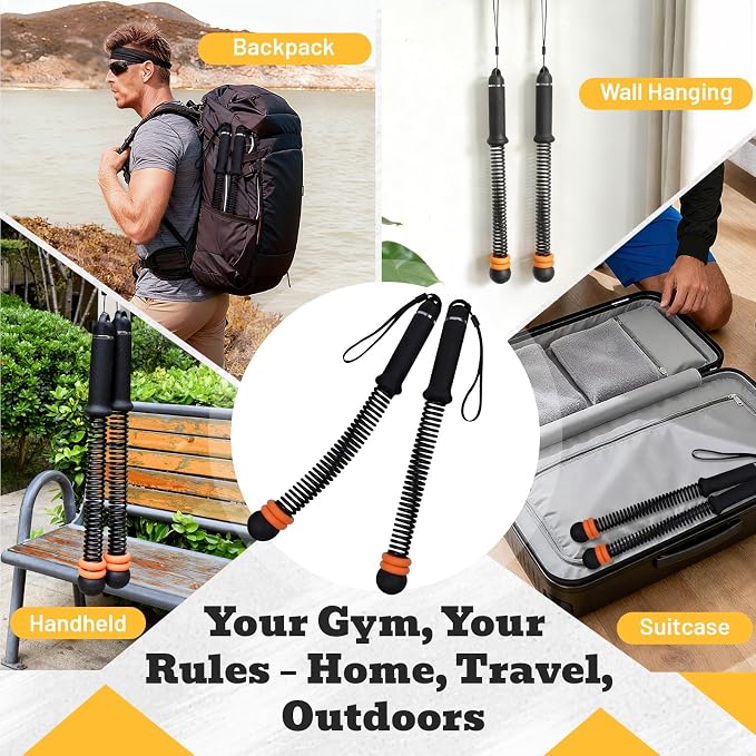 Ropeless Battle Ropes with Adjustable Weights, Easy-to-Carry Silent Fitness Tool for Total-Body Sculpting, Cardio & Fat Burn, Home Gym Strength Equipment for Core, Arms and Glutes - Black