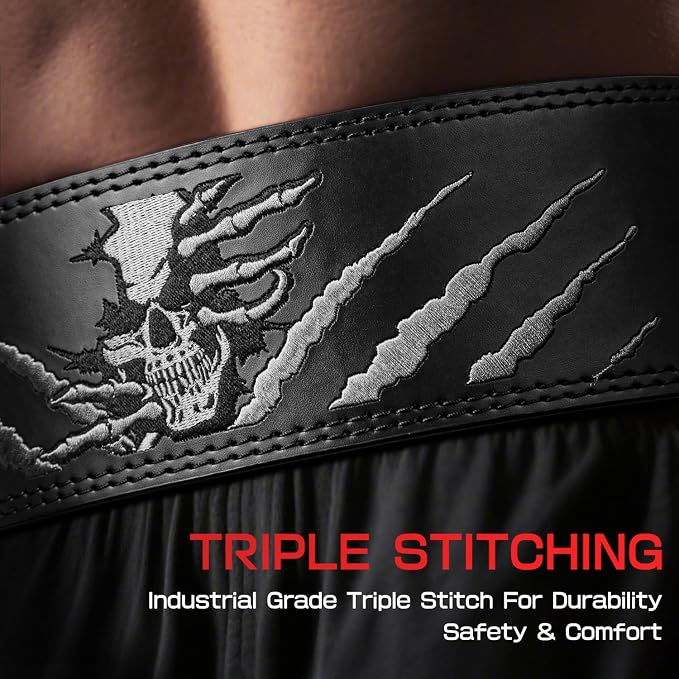 Jaffick Lever Lifting Belt – Power 10mm Extreme Heavy Duty Genuine Leather Lower Back Support for Squats, Bench Press, Deadlifts Bodybuilding Weightlifting Powerlifting for Men & Women