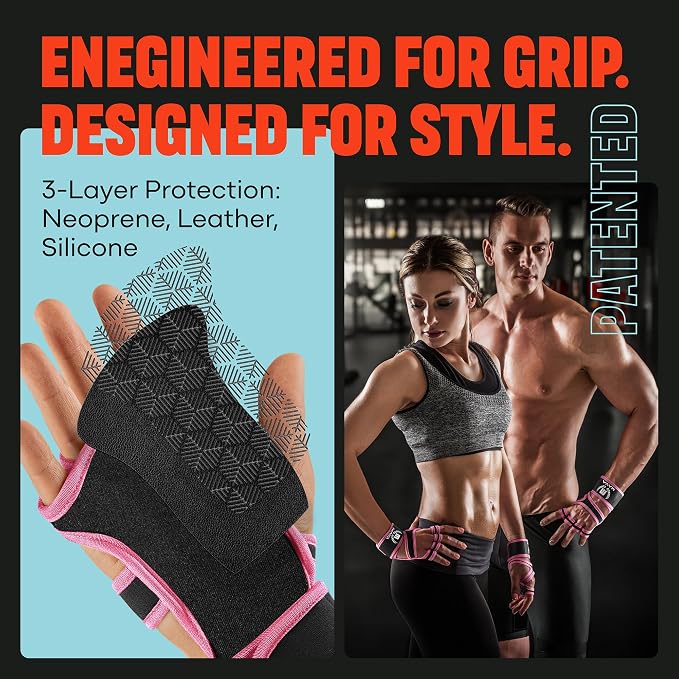 Mava Sports Weight Lifting Gloves with Wrist Support, Work Out Gloves, Gym Gloves - Great for Cross Training, Pull Ups, Calisthenics and Gym, Workout Gloves for Men & Women