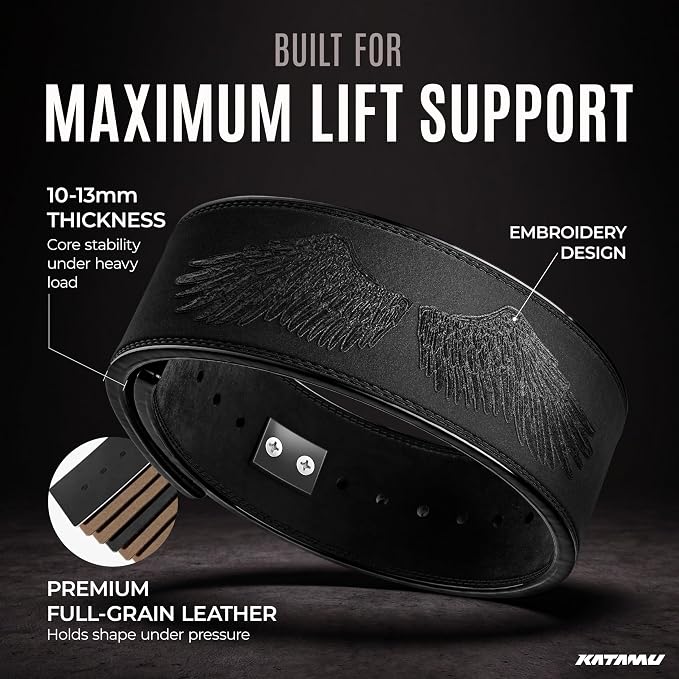 Katamu USPA & IPL Approved Premium Lever Belt | — 10mm and 13mm Leather