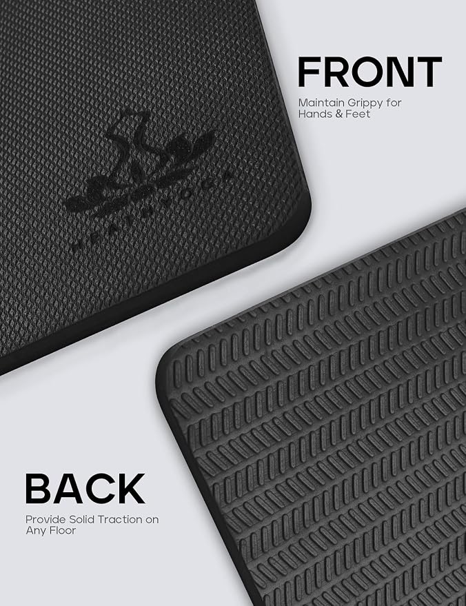 Heathyoga Yoga Knee Pads Cushion Non-Slip Yoga Mat Thick Yoga Accessories for Women Workout Pilates Kneeling Pads for Working out Exercise 26"x10"x0.5"