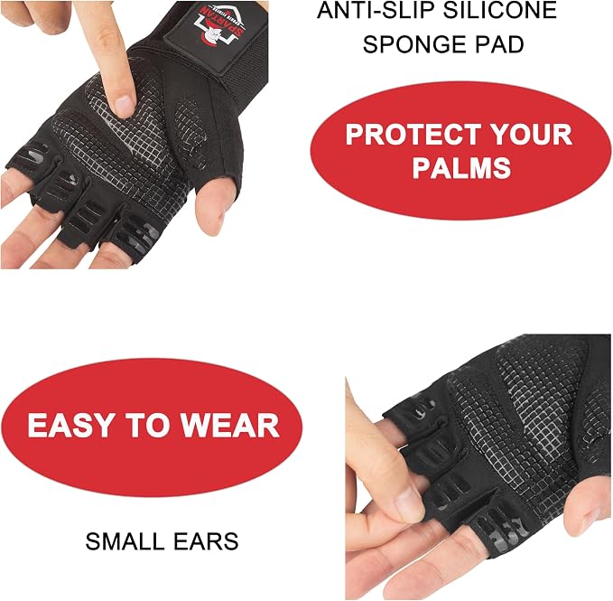 Spartan Gym Gloves for Men & Women – Weight Lifting Gloves with Wrist Support, Full Palm Protection, Breathable Non-Slip Grip for Weightlifting, Workout, Training, Fitness, Crossfit, Exercise