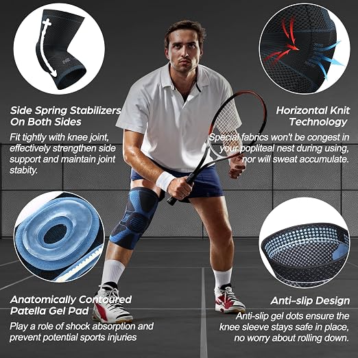 NEENCA Professional Knee Brace, Medical Knee Support for Women & Men Relief | Upgraded Version, Patented Patella Gel Pad & Side Stabilizers, For Knee Pain, Swelling, ACL,PCL, Circulation, Sports, Workout