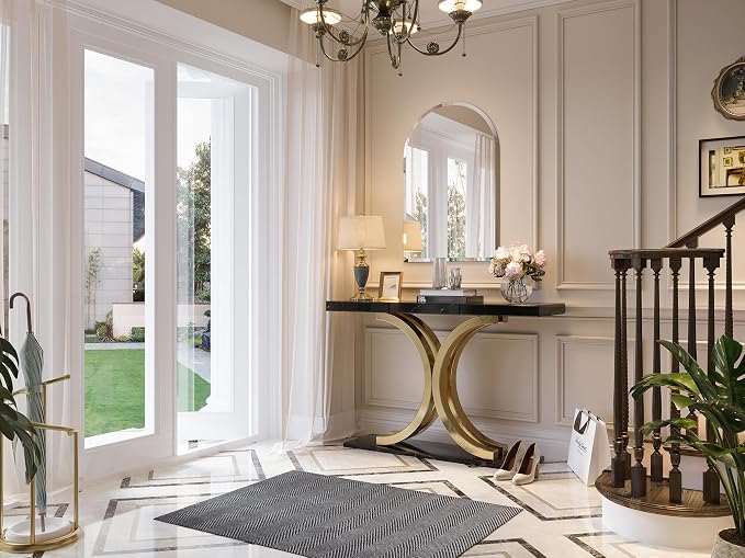 Frameless Bathroom Mirror, 24"x36" Arched Beveled Vanity Mirrors | Arch Wall Mounted Tempered Glass Mirror, Bathroom Mirrors for Over Sink, Hallway, Living Room, Bedroom
