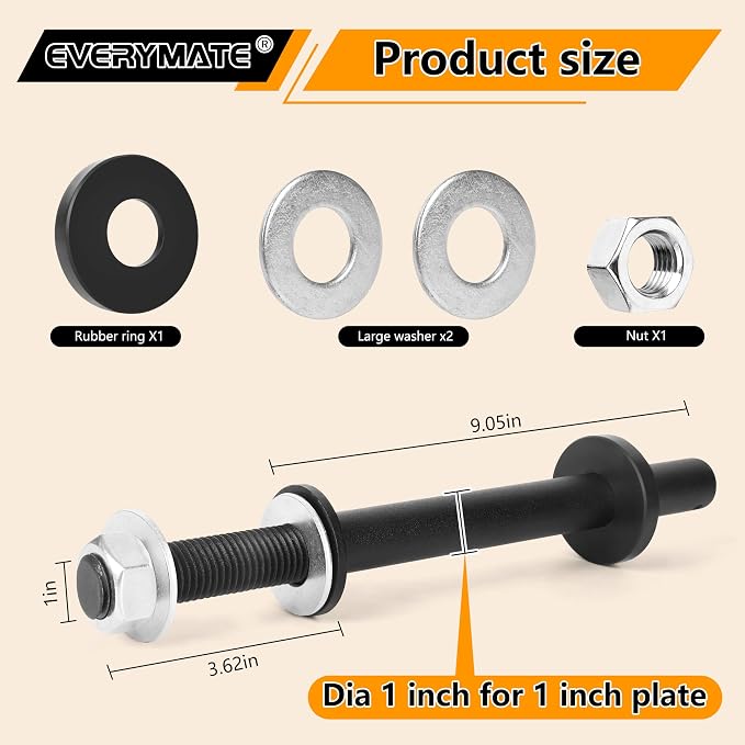 EVERYMATE Weight Plate Storage Rack, Olympic Weight Plate Holder, Bumper Plate Storage, Home Gym Organizer