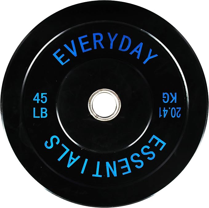 BalanceFrom Olympic Rubber Bumper Weight Plate Set with Steel Hub Inserts – 2-Inch Hole Plates for Strength Training, Powerlifting, and Weightlifting at Home, Garage, or Commercial Gym