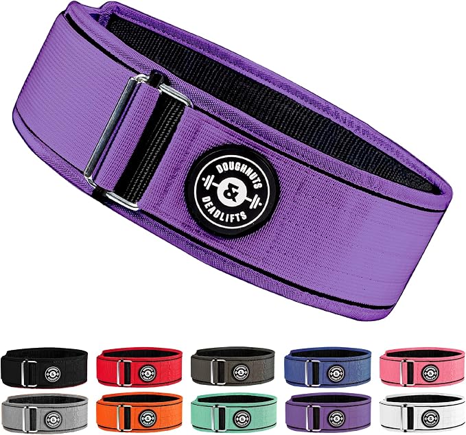 Weight Lifting Belt for Squats, Weightlifting Belt for Deadlifts - 4in Back Support for Bodybuilding | Powerlifting, Locking Metal Buckle, Weight Lifting Belts for Men - Quick Locking