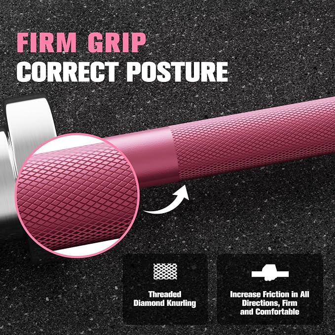 RitFit Barbell Weight Set - 4/6FT Olympic Barbell with Weight Plates (55-115LB Total) - Weightlifting Equipment for Squats, Curls, Deadlifts, Presses, Hip Thrusts