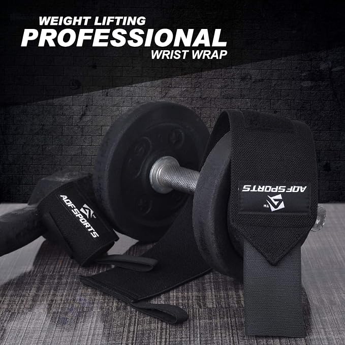 AQF Wrist Wraps for Weightlifting & Powerlifting, 18" USPA Approved (Pair)