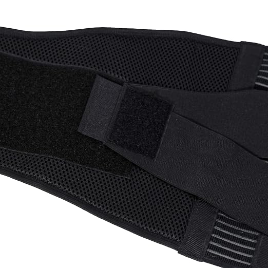 NeoTech Care Adjustable Compression Back Brace Lumbar Support Belt, Black, Size XXL