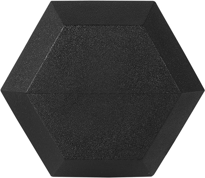 Signature Fitness Rubber Coated Hex Dumbbells Hand Weights for Exercises and Fitness Home Gym, 5-50 lbs, Pairs