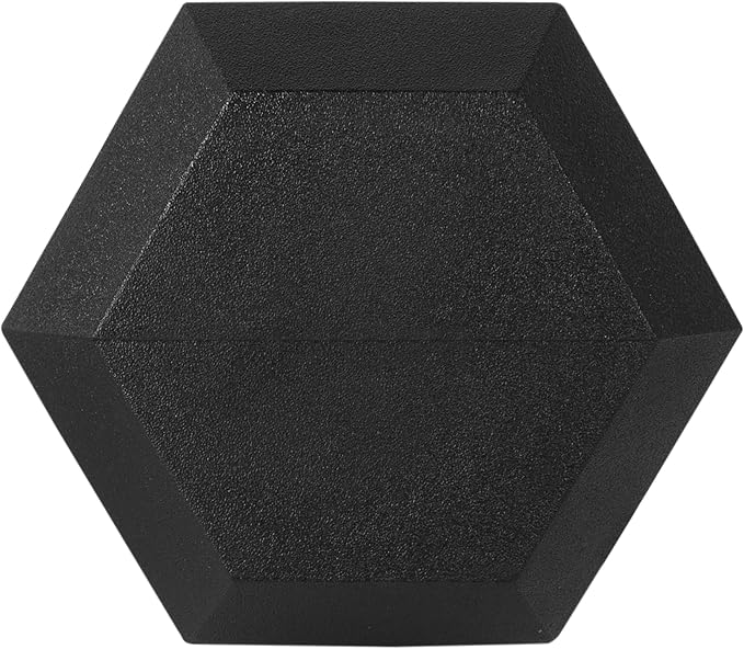 Signature Fitness Rubber Coated Hex Dumbbells Hand Weights for Exercises and Fitness Home Gym, 5-50 lbs, Pairs
