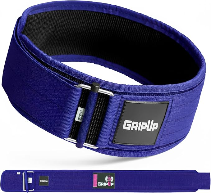 Self-Locking Weight lifting Belt AUTO LOCK 4 Inch Gym Belt Adjustable Buckle For Fitness Powerlifting Bodybuilding Weightlifting Deadlift Olympic Cross Training Back Support Men & Women