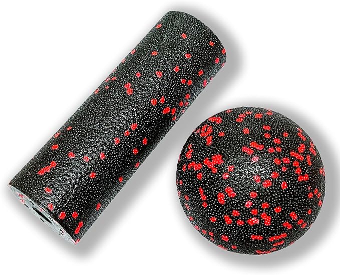 Mini Foam Roller, High Density Massage Tool for Physical Therapy | Extra Small Size 6"L x 2" Round, 3.2-Inch Ball, Deep Tissue Muscle Recovery, Fitness Workout Stretching, Travel