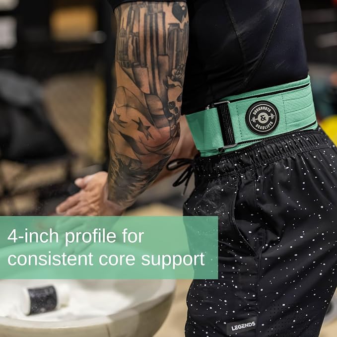 Weight Lifting Belt for Squats, Weightlifting Belt for Deadlifts - 4in Back Support for Bodybuilding | Powerlifting, Locking Metal Buckle, Weight Lifting Belts for Men - Quick Locking