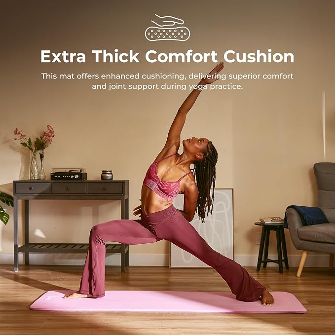 Sunny Health & Fitness Exercise Yoga Mats - Non-Slip Support for Home & Gym