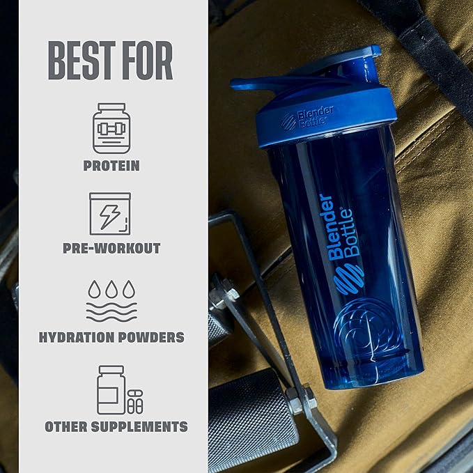 BlenderBottle Sport Flip Tritan Shaker Bottle 28 oz Blue