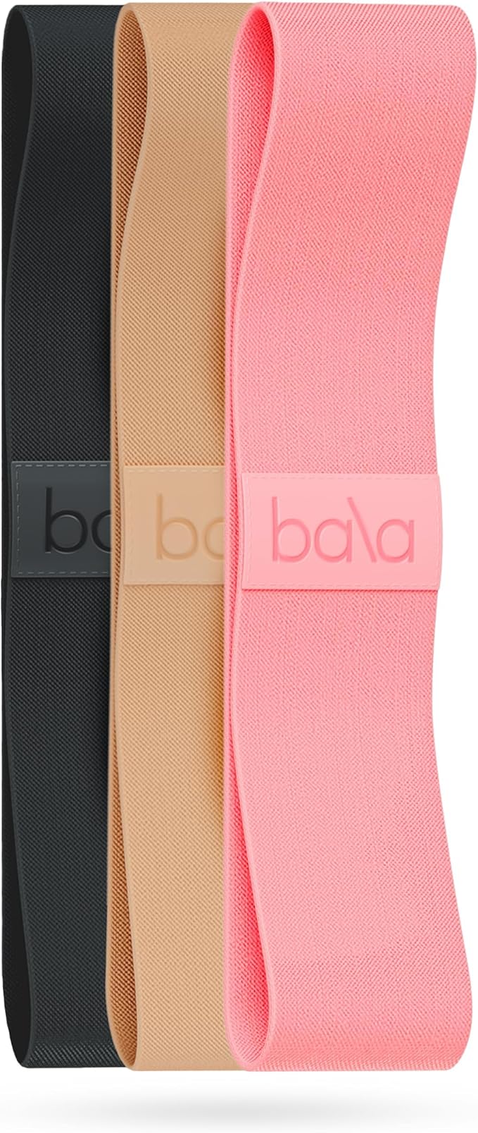 Bala Bands Resistance Bands, Non-Slip Fabric Exercise Bands | Non-Slip Ankle, Legs, Glutes & Booty Bands, Women & Men - Loop Workout Bands for Yoga, Pilates & Strength Training