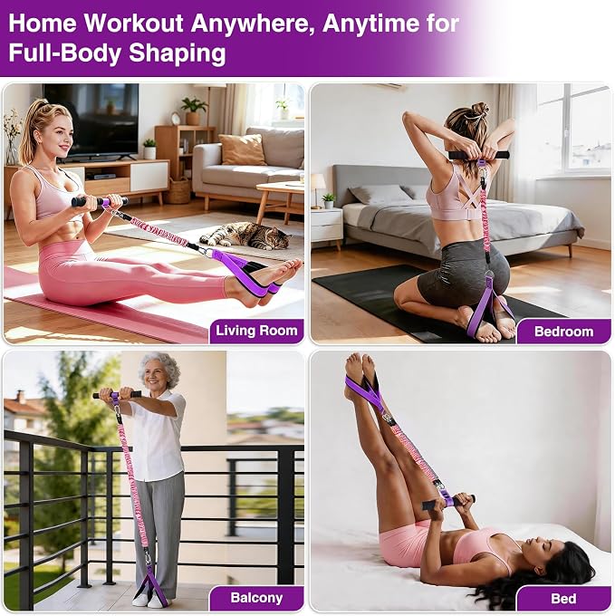 Durable Comfortable Padded Handle Adjustable Pedal Resistance Band 20-40LBS for Full Body Workout