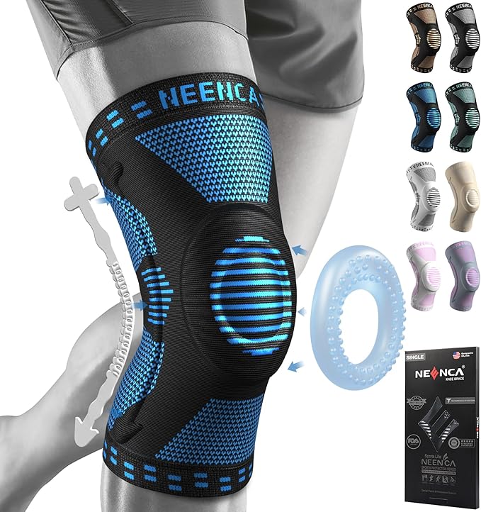 NEENCA Professional Knee Brace, Medical Knee Support for Women & Men Relief | Patented Patella Gel Pad & Side Stabilizers, Compression Sleeve for Knee Pain, Swelling, ACL, PCL, Arthritis, Sports, Workout