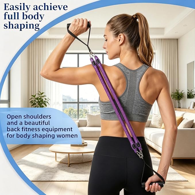 Resistance Band with Handle 100LBS Pedal Resistance Bands for Pilates Yoga Physical Therapy Leg,Abdomen,Waist,Arm,Workout Bands Exercise Resistance Bands Set for Women