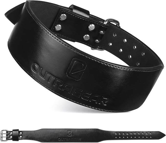 Real Leather Weight Lifting Belt - 7mm Gym Belt for Strength Training - Adjustable Buckle Weight Lifting Belts for Men & Women with Core Back Support